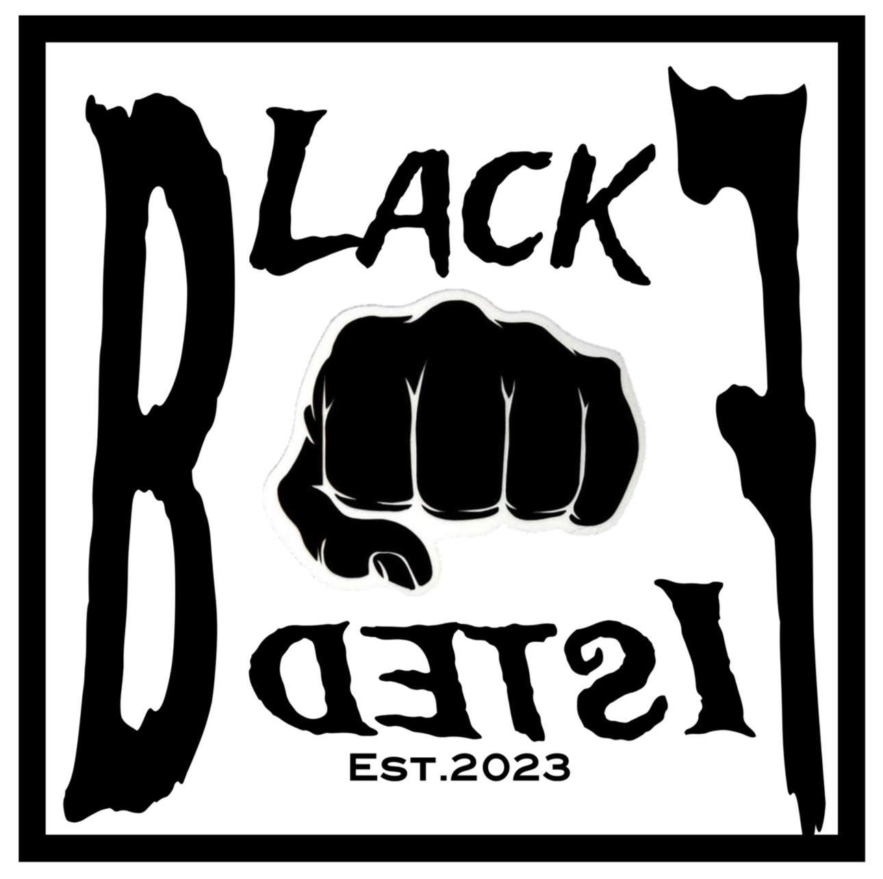 Black Fisted Vinyl 3x3 Stickers